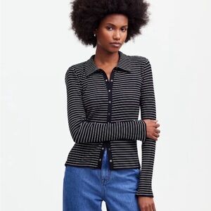 Madewell Snap-Front Cardigan Top M